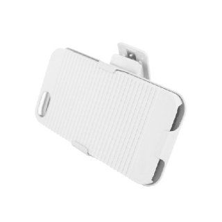 Apple iPhone 5 White Kickstand Holster Cover Case: Cell Phones & Accessories