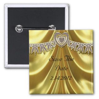 Diamond Fleurette & Satin Gold Pin