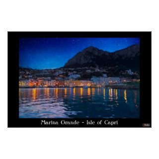 Marina Grande On Capri As Night Falls Posters