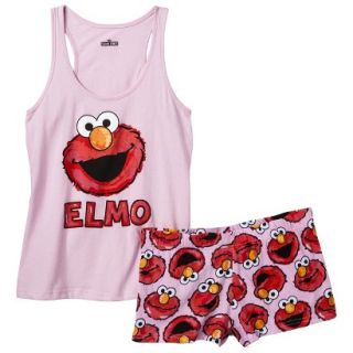 Sesame Street Juniors Tank/Short Pajama Set   Pink/Red Elmo M