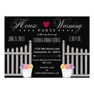 Picket Fence HouseWarming Party Invitation