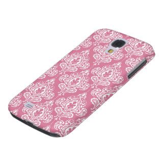 Pink White Damask Samsung Galaxy S4 Case