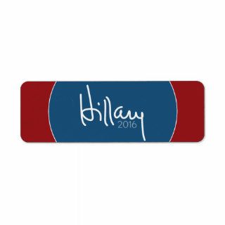 Hillary Clinton 2016 Custom Return Address Labels