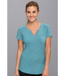 ExOfficio Go To Pocket Stripe S/S Womens T Shirt (Blue)