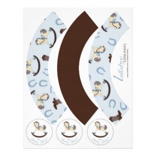 Rocking Horse Boy Cupcake Wrapper 2B Flyer Design