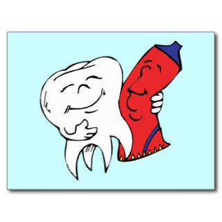 Tooth & Toothpaste Love ~ Dental Dentist Hygienist Postcards