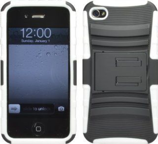 BLACK / WHITE ARMOR DEFENDER CASE WITH STAND + HOLSTER BELT CLIP FOR IPHONE 4 4S   Wall Decor Stickers  