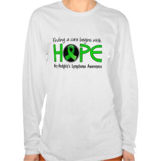 Cure Begins With Hope 5 Non Hodgkin's Lymphoma Tee Shirt