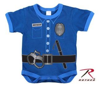 BLUE Cop Police Deputy Sheriff Officer Infant Baby Boy One Piece Costume 3 to 6: Everything Else