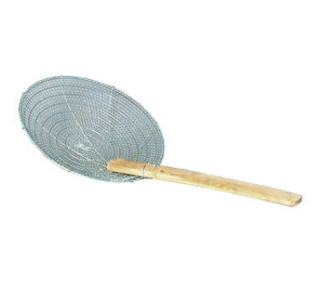 Town Food Service 10 in Diameter Mesh Skimmer, Bamboo Handle, Round, Stainless