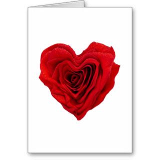 Rose Heart Shape   Greeting Card
