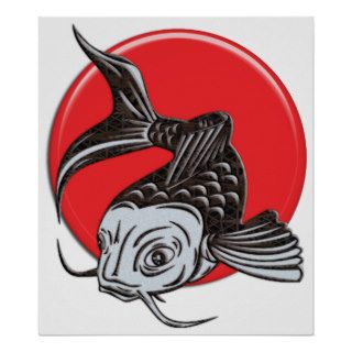 Japanese Koi Logo Posters