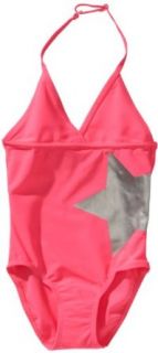 NAME IT Mädchen Badeanzug 13082531 Zilocky Kids Swimsuit, Gr. 122/128, Pink (NEON PINK): Bekleidung
