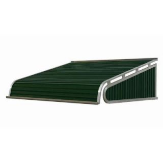 NuImage Awnings 5 ft. 2100 Series Aluminum Door Canopy (16 in. H x 42 in. D) in Hunter Green 21X7X6025XX05X