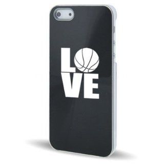 Apple iPhone 5 5S Black 5C452 Aluminum Plated Hard Back Case Cover Love Basketball: Cell Phones & Accessories