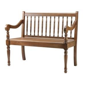 Home Decorators Collection Savannah Oak 40 in. W Heritage Bench 1047910950
