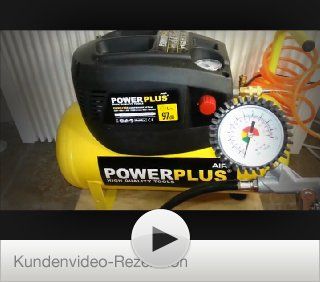 Druckluft Kompressor 1.100 Watt, 1,5 PS, 8 bar, 6 Liter Tank: Baumarkt