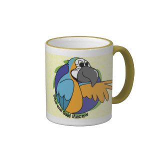 Cartoon Blue & Gold Macaw Mug