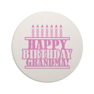 Happy Birthday Grandma Drink Coaster