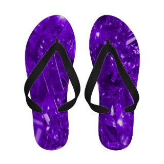Festive Purple Foil Sandals