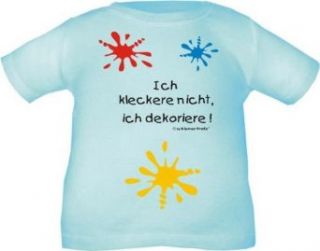 Kinder T Shirt ICH KLECKERE NICHT, ICH DEKORIERE / Größe 60   164 in 5 Farben: Bekleidung