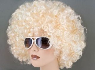 Die Mega Funky Party XXL Afro Perücken Auswahl, farbe wählen:blond: Bekleidung