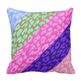 Retro Leopard Print Skin Stripe Pattern 10 Pillow