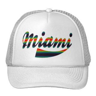 Colorful Rainbow Miami Cap Mesh Hats