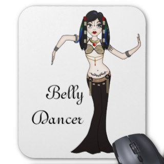 Funky Gothic Tribal Fusion Bellydancer Cartoon Mousepad