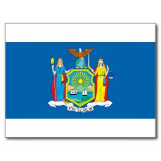 New York Official State Flag Postcard