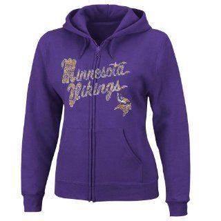 Minnesota Vikings Womens Football Classic Full Zip Hoodie   Purple : Sports Fan Sweatshirts : Sports & Outdoors