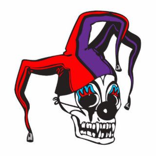 evil jester clown skull photo cutout