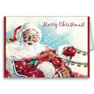 Old Fashioned Christmas Card of Santa