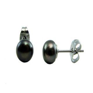 6.6mm Stainless Steel Classic Pearl Beads Stud Earrings: Jewelry