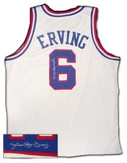 Julius Dr. J Erving Signed Authentic 76ers White Jersey : Sports Related Merchandise : Sports & Outdoors