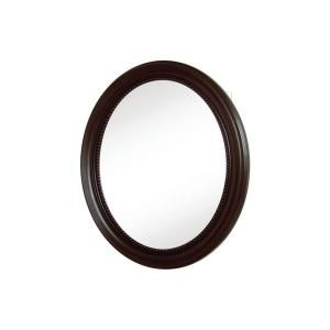 Pegasus 20 in. x 30 in. Recessed or Surface Mount Mirrored Medicine Cabinet with Oval Deco Framed Door in Oil Rubbed Bronze SP4603