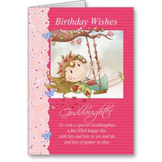 goddaughter birthday wishes greeting card with fai