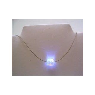 L.E.D. Glowing Crystal Necklace White Lightening: Clothing