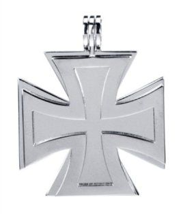 Twin Iron Cross Pendant   Collectible Medallion Necklace Accessory: Jewelry