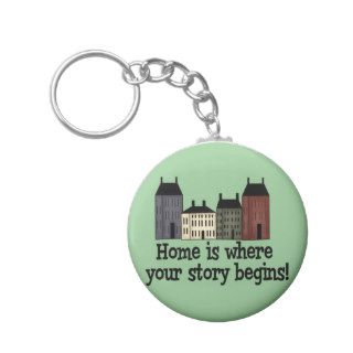 Home Is Where Your Story Begins Keychain