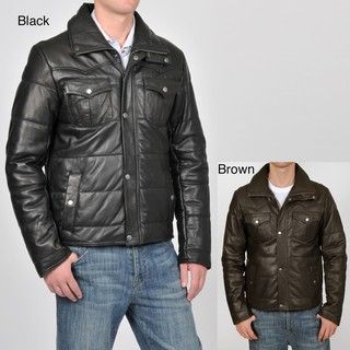 Knoles & Carter Men's Big & Tall Quilted Leather Jacket Knoles & Carter Outerwear