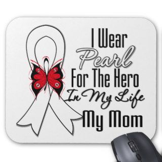 Lung Cancer Ribbon Hero My Mom Mouse Pad