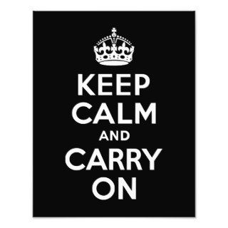 Keep Calm and Carry On Black Photo