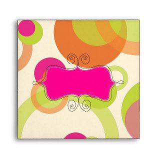 PixDezines Mod Bubbles/Hot Pink+Lime+Orange Envelopes