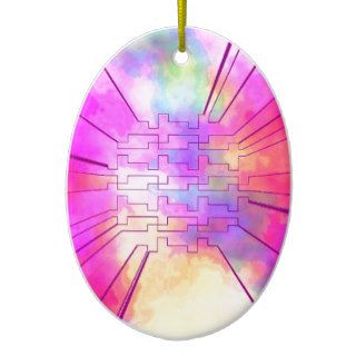 happy colors pink christmas tree ornaments