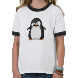 Cute Black  White Penguin And  Funny Mustache Shirts