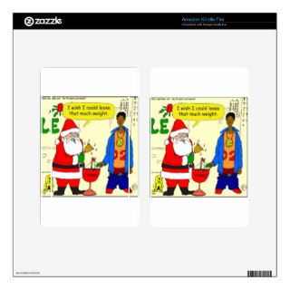 Santa wishes he could loose weight cartoon kindle fire decals