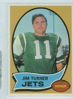 1970 Topps Football 104 Jim Turner Jets Near Mint: Sports Collectibles