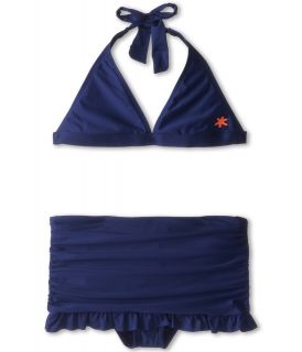 Splendid Littles Flower Market Halter Skirted Pant Girls Swimwear Sets (Navy)