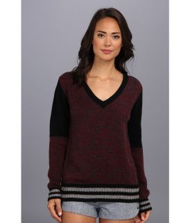 StyleStalker Triple Threat Sweater Womens Sweater (Burgundy)